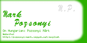 mark pozsonyi business card